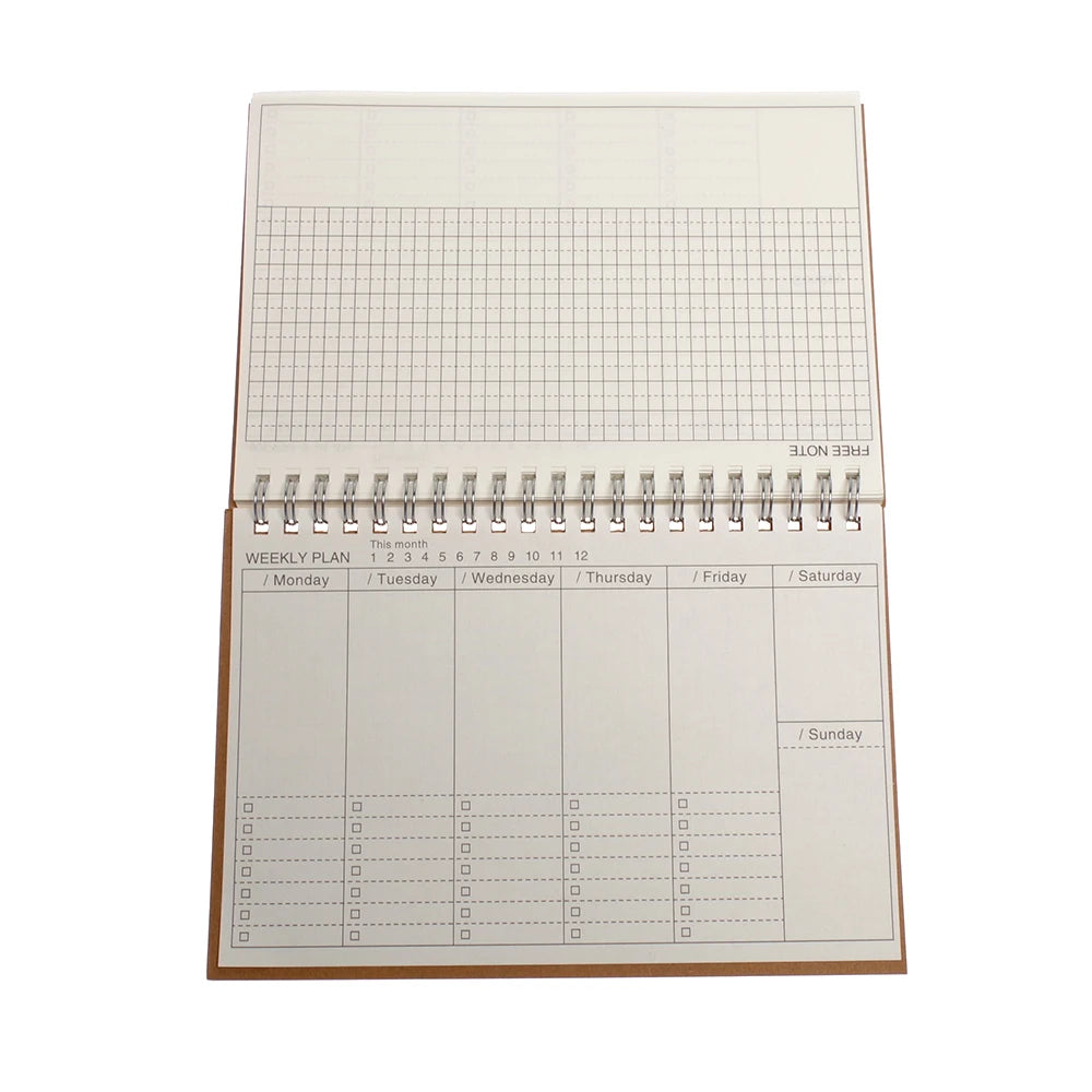 Daily Weekly Planner Notebook Spiral Agenda Daily Schedule Journal Notebooks Time To Do List Office Stationery School Supplies