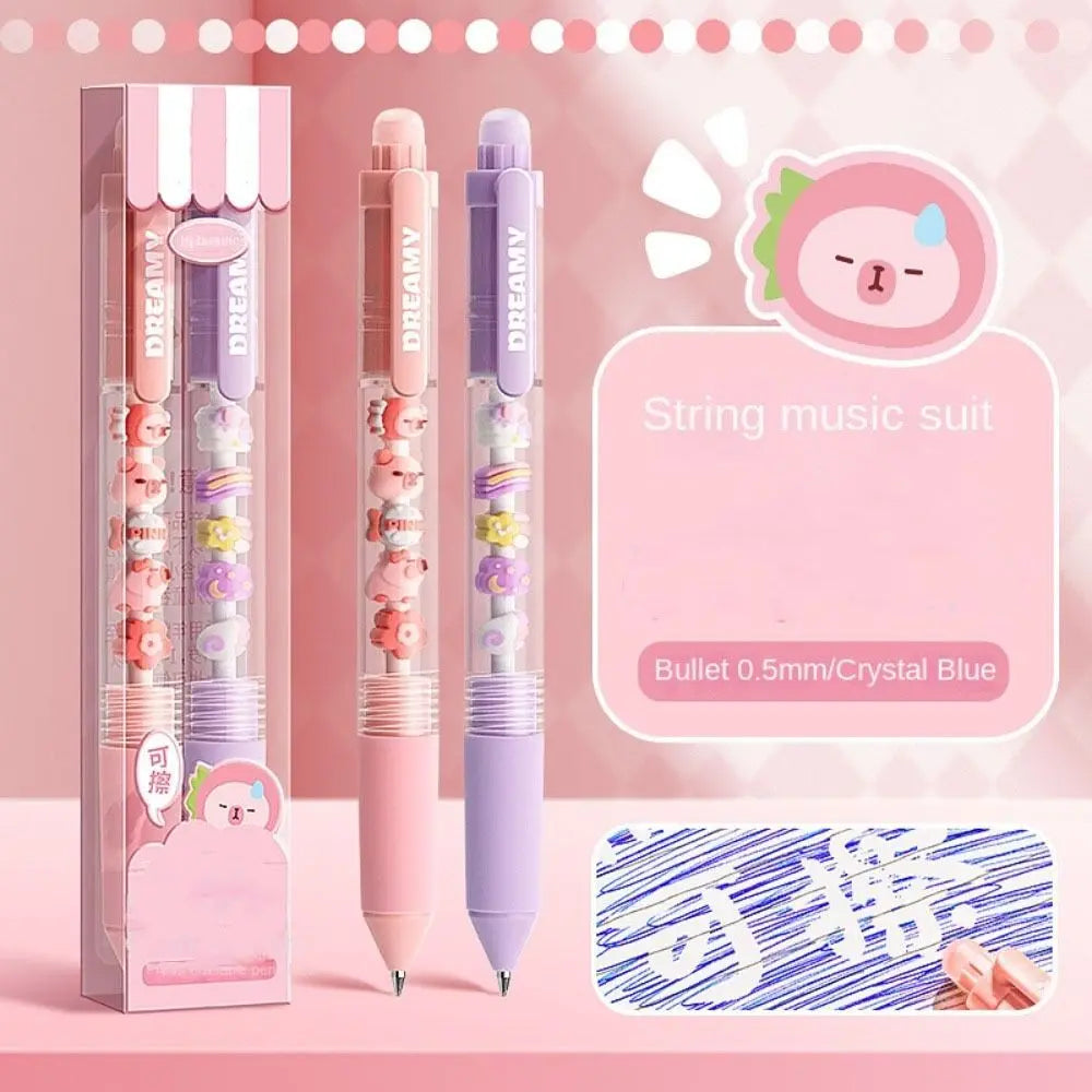 Gifts Writing Stationery Press Gel Pen Beads Student Pen Panda Cherry Blossom String Pen DIY Erasable Decompression Pen