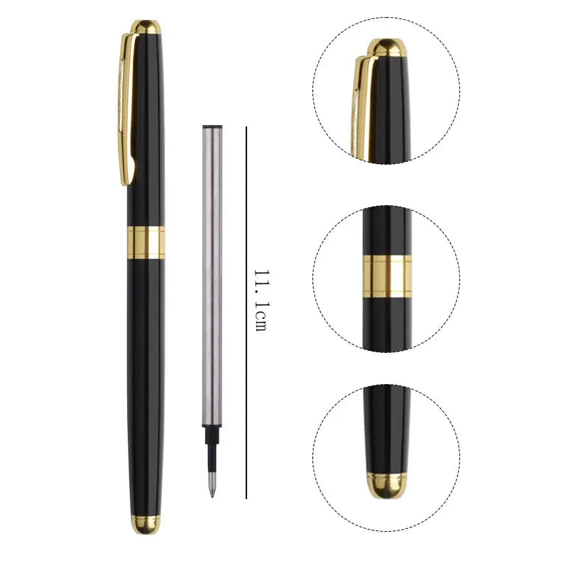 High quality ballpoint pen business signing pen stainless steel material replaceable refill office school supplies stationery