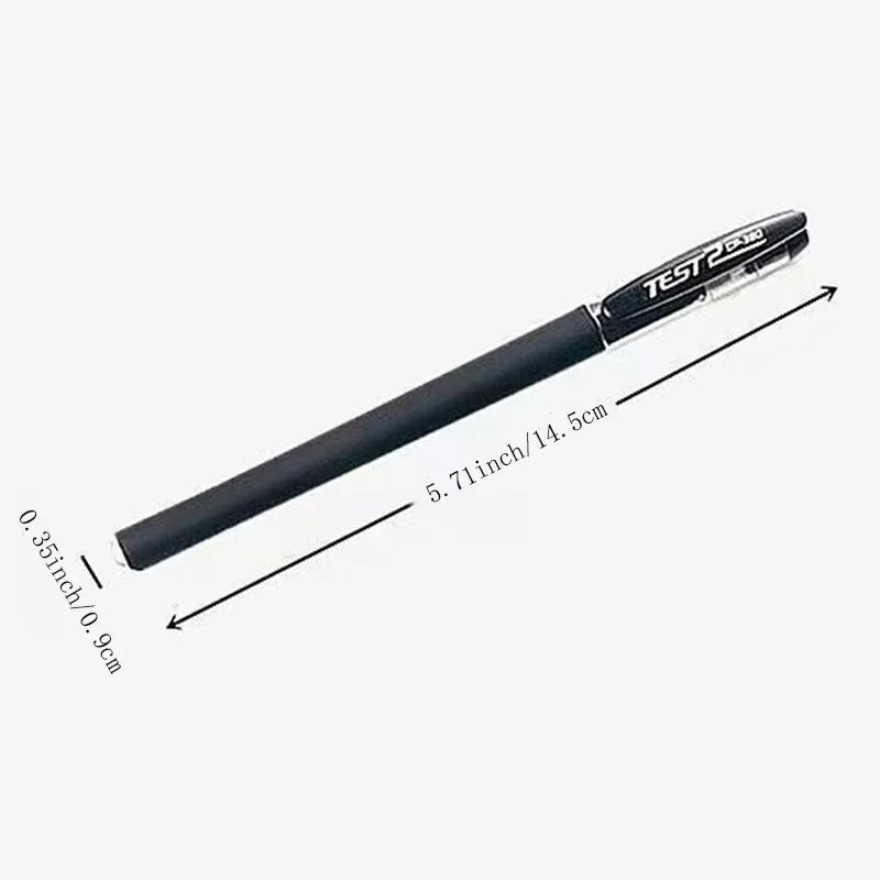 10-Pack of Black Needlepoint Ballpoint Pens for Students' Exams, Office Work, and Signing