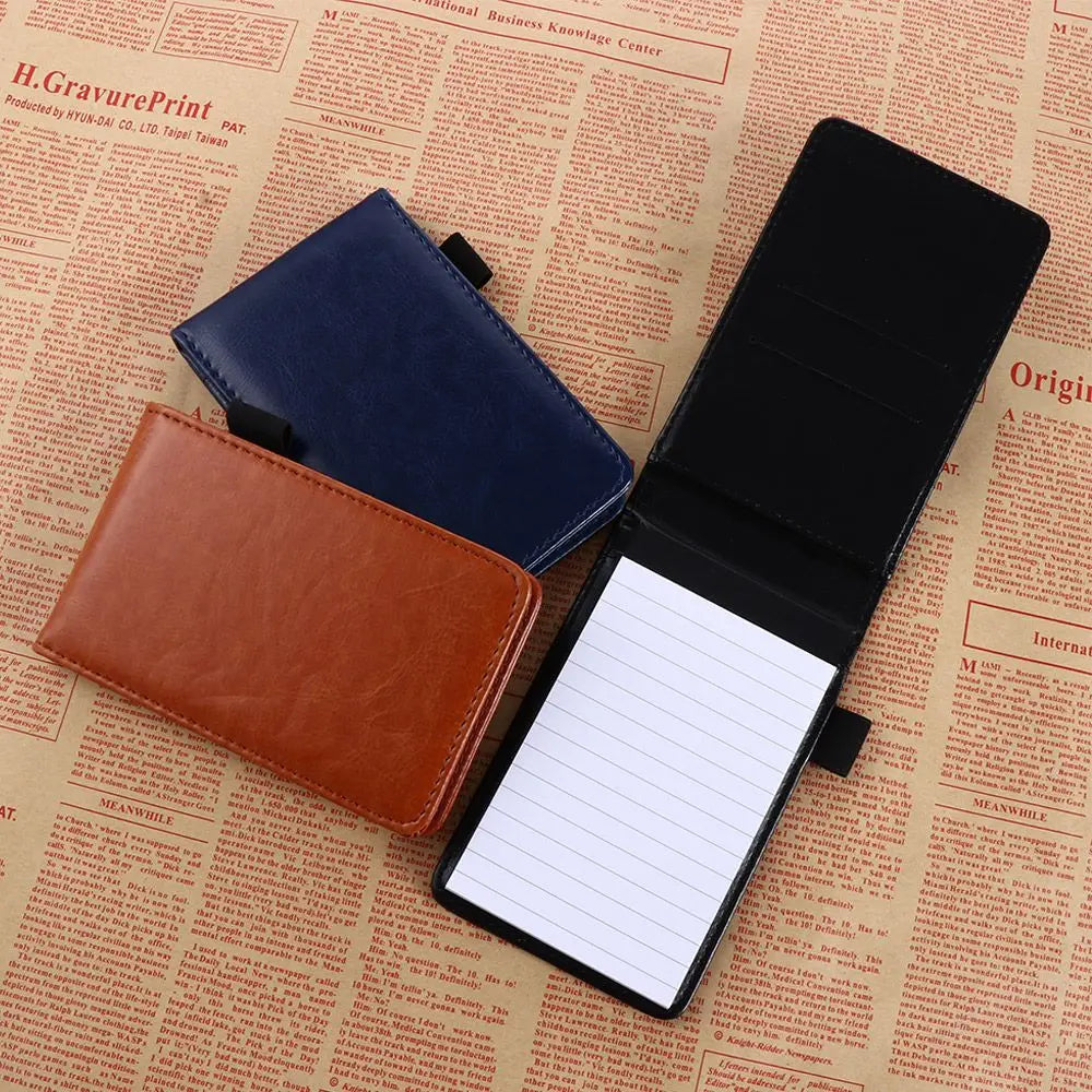 Leather Cover Pocket Planner A7 Notebook Small Notepad Note Book Business Diary Memos Office School Stationery