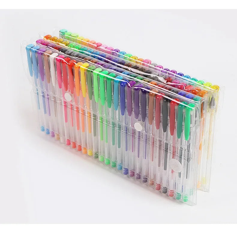 100/5Pcs Gel Pen Set 100 Colored Gel Pens for Coloring Books Drawing Doodle Crafts Scrapbooks Journaling Planner School Supplies