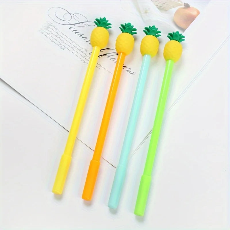 50 Creative Cute Cartoon Neutral Pen Black 0.5 Needle Water Pen Student Stationery Award Pen (Random Style)