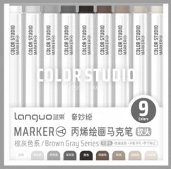 A set of 10 large-tip black ink marker pens for non-erasable marking and notation