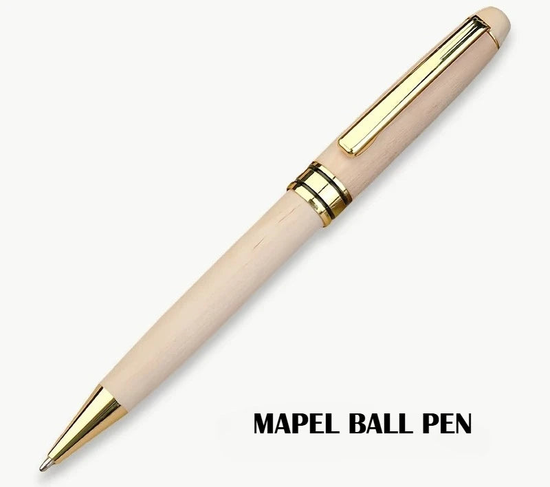 Custom Wood Ballpoint Pen Laser Engrave LOGO Text Personalized Sign Pen for Family Company Friend Gift Box Available