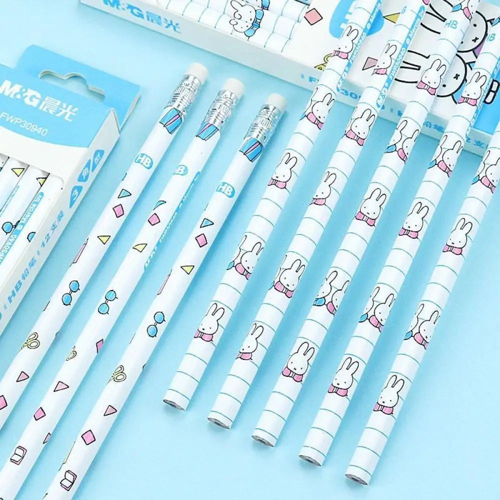 Miffy Rabbit Hb Pencil Anime Cartoon Simple Creative  Kawaii Student Sketching Drawing Daily Writing Pencil Stationery