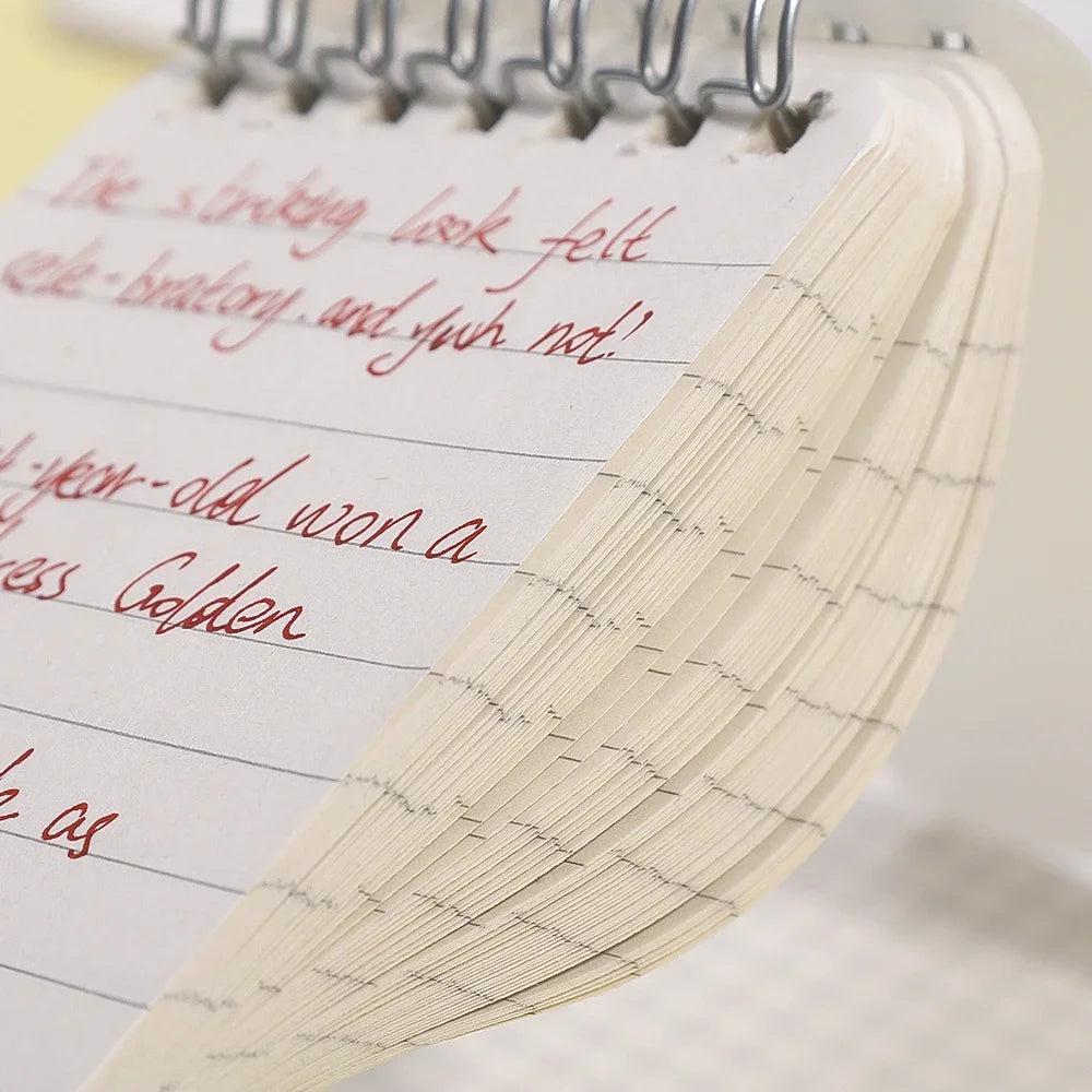 A7 Pocket Notebook Portable Mini Diary Planner Word Books Organizer Small Notepad Coil Booklet School Office Stationery