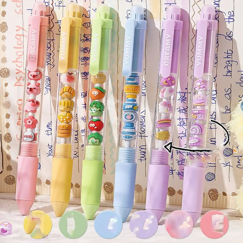 Gifts Writing Stationery Press Gel Pen Beads Student Pen Panda Cherry Blossom String Pen DIY Erasable Decompression Pen