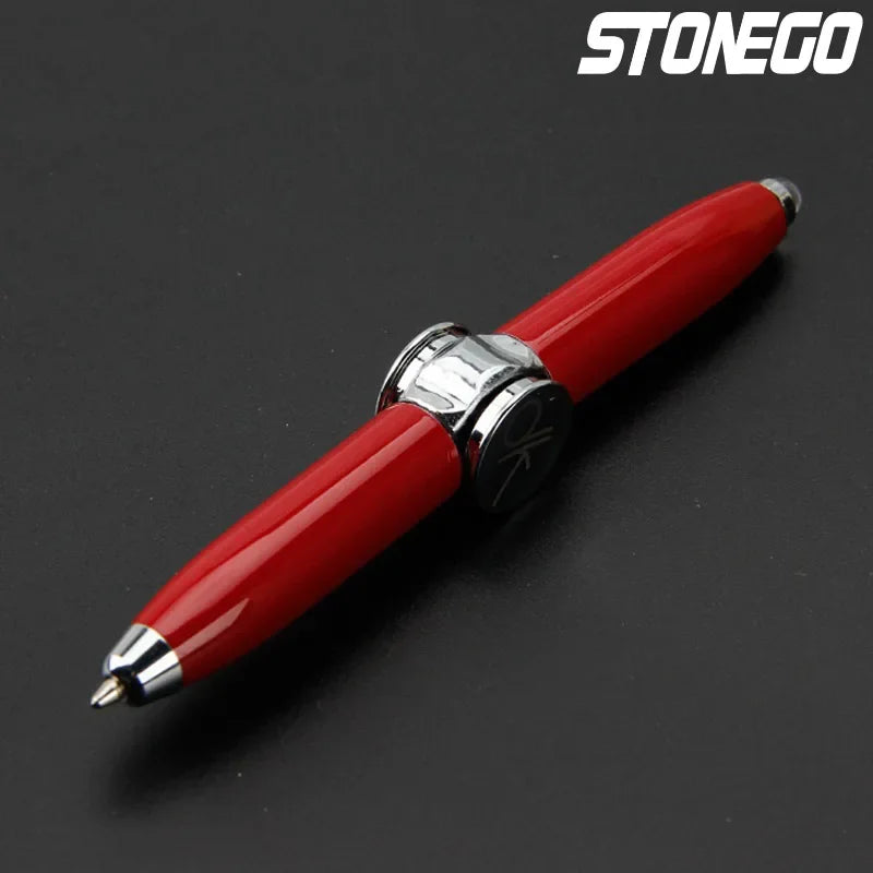STONEGO Relieve Stress Spinner Pen Stonego Gyroscope Decompression Light Ball Pen Shape Finger Gyro Writing Pen