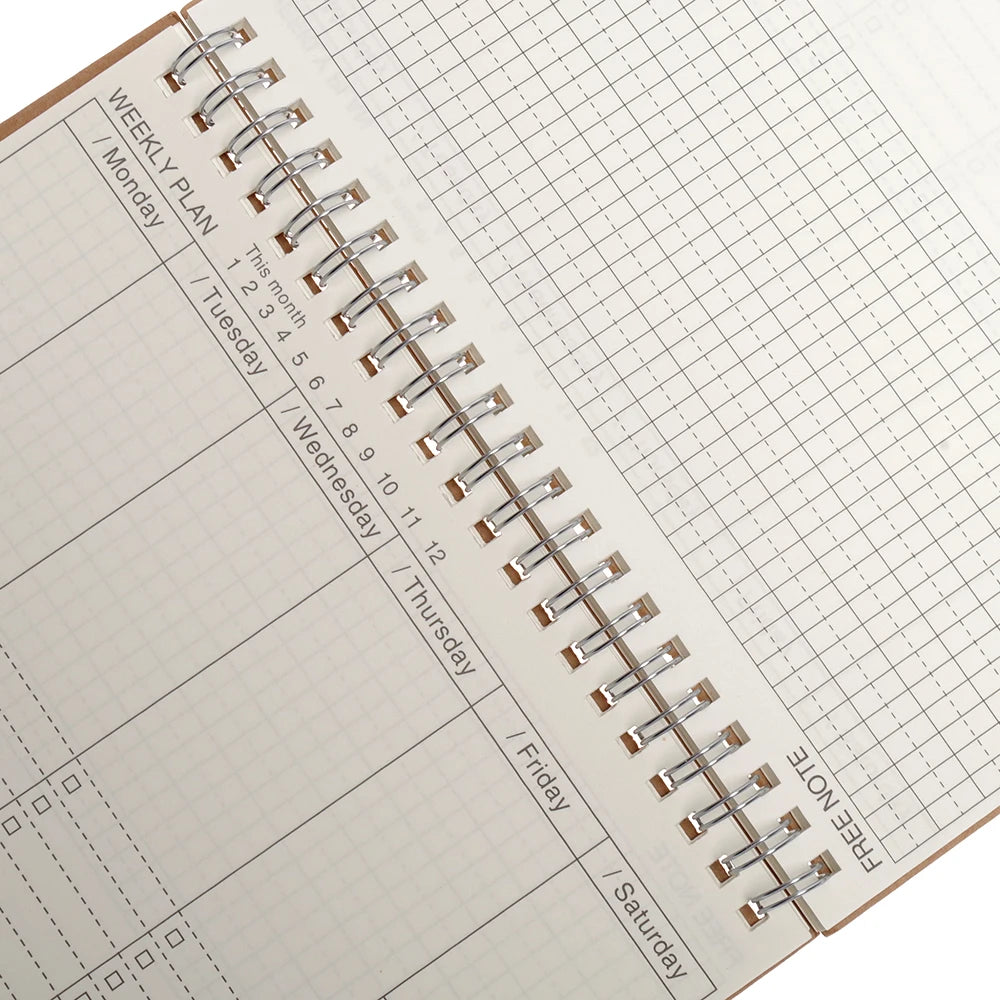 Daily Weekly Planner Notebook Spiral Agenda Daily Schedule Journal Notebooks Time To Do List Office Stationery School Supplies