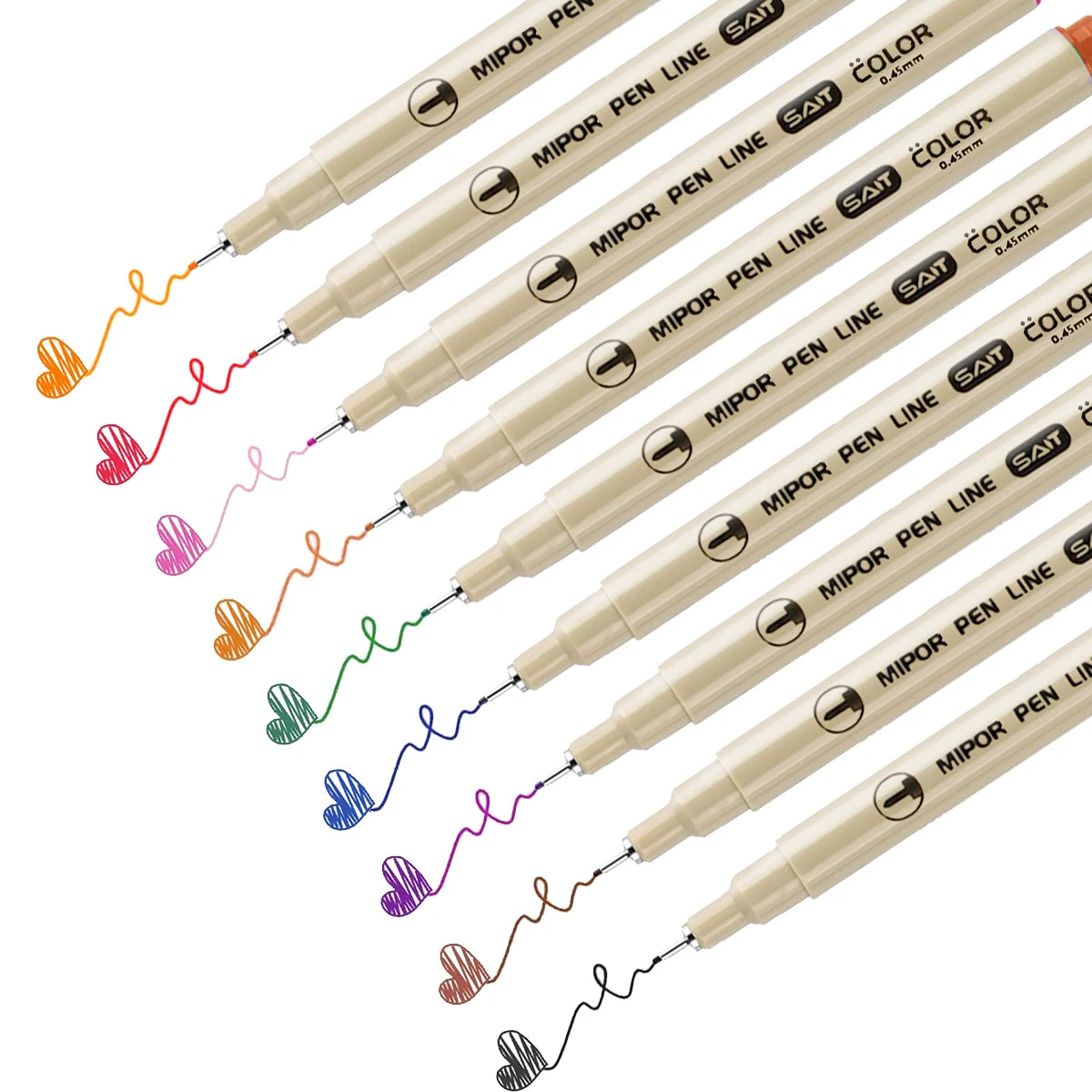 9 Colors Micro-line Pens Waterproof Durable Fine Line Drawing Art Pen Painting Drawing Marking Journaling Lllustrating Drawing