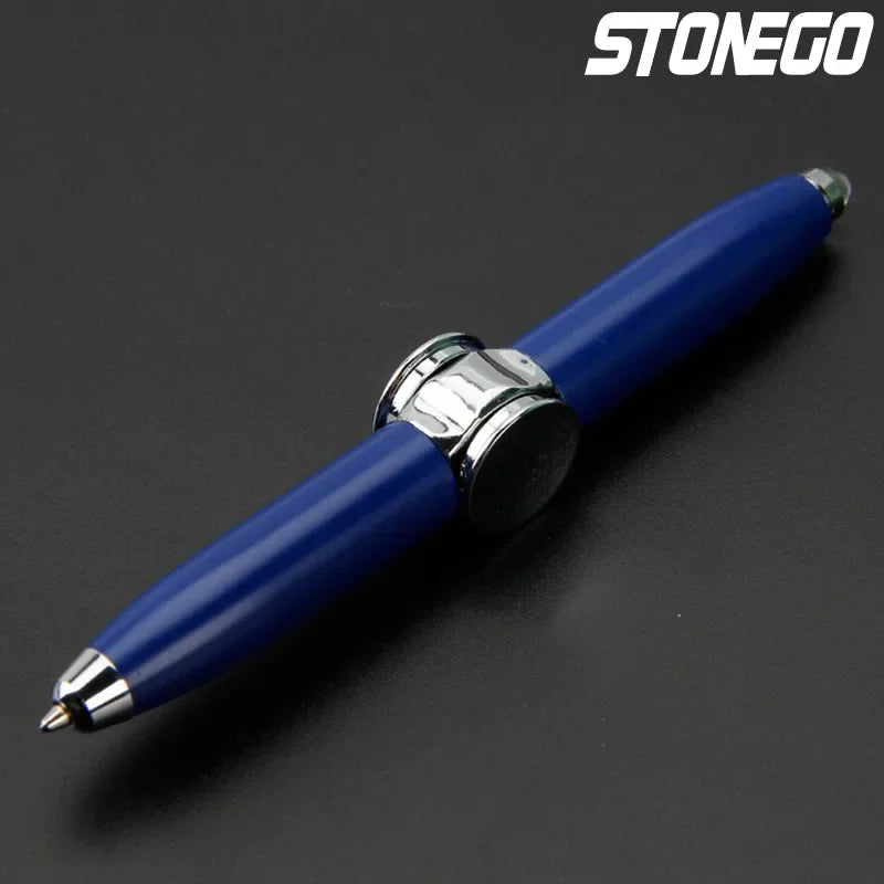 STONEGO Relieve Stress Spinner Pen Stonego Gyroscope Decompression Light Ball Pen Shape Finger Gyro Writing Pen