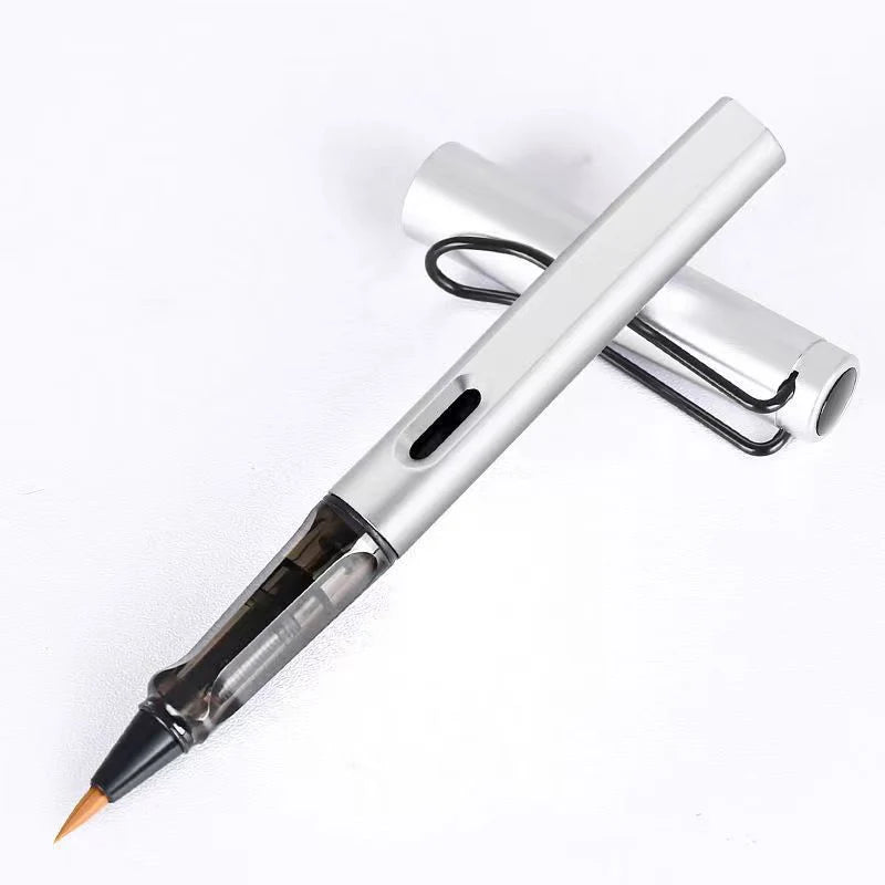Pen Type Calligraphy Brushes Beginner's Writing Brush Soft Weasel Hair Small Regular Script Brush for Student Painting Writing