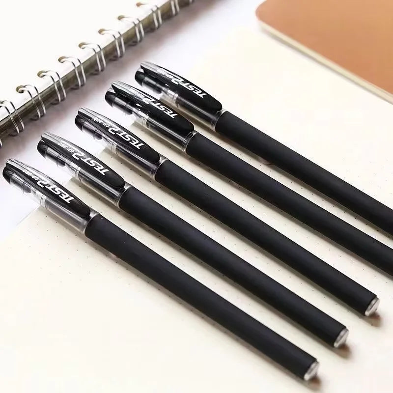 10-Pack of Black Needlepoint Ballpoint Pens for Students' Exams, Office Work, and Signing