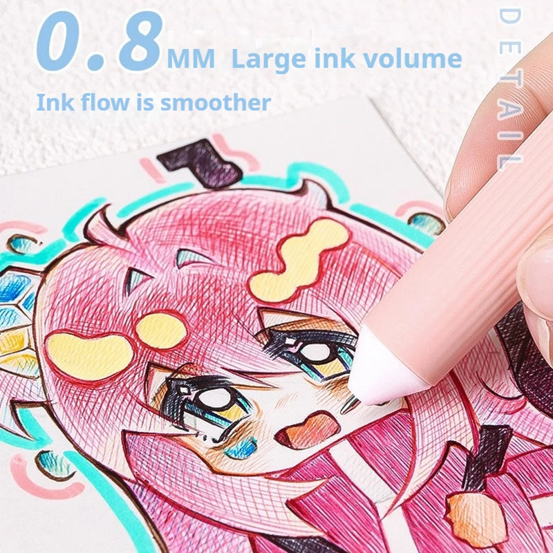 28/30 Colors Multicolor Ballpoint Pen Set 0.8mm, 10-in-1 Colored Pens Fine Point Retractable Ballpoint Pens for Office School