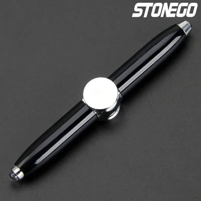 STONEGO Relieve Stress Spinner Pen Stonego Gyroscope Decompression Light Ball Pen Shape Finger Gyro Writing Pen