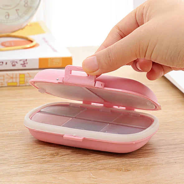 Move K-Pop Demon Hunters 8 Grid Compartment Pill Storage Box Fashion Printed Portable Travel Home Vitamin Container Cartoon Gift