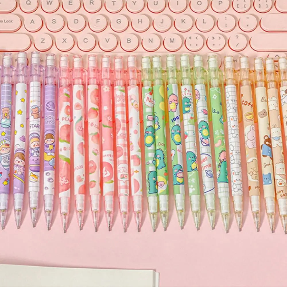 Writing Tool 0.5mm Mechanical Pencil Peach Animals Automatic Pencils Astronaut Cute Press Pen Office Supplies