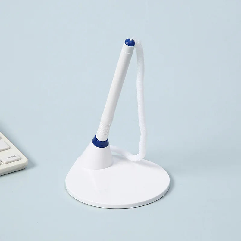Secure Counter Pen With Chain Plastic Base Ergonomic Design Office Desk Pen For School Stores Home Supplies