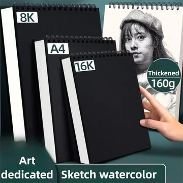 30 Sheets 8K 16K Coil Sketchbook Spiral Bound Eco-Friendly Thick Drawing Paper Acid Free A4 A5 A6 Artist Sketch Pad Oil Painting