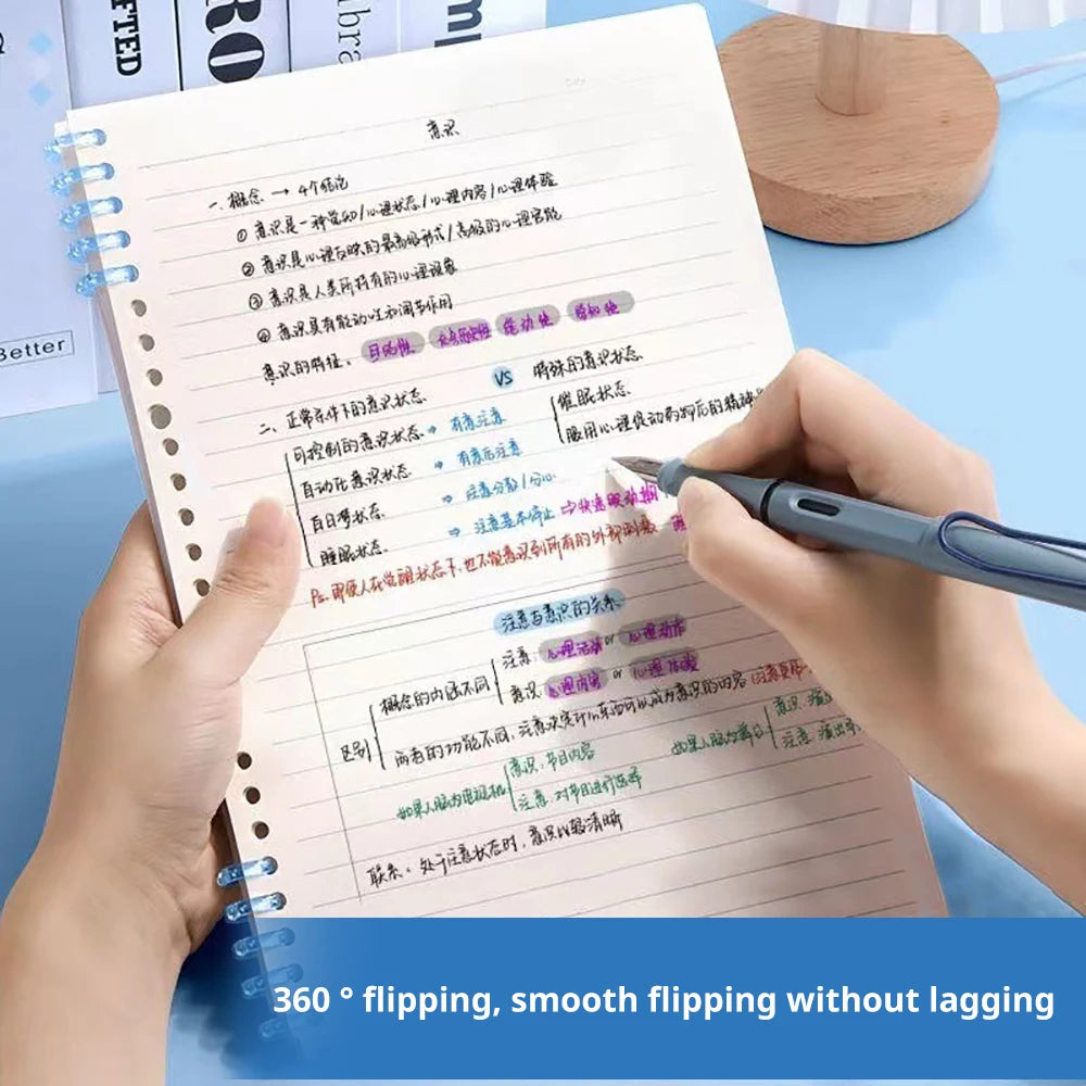 Grid Loose Leaf Notebook Detachable Notepad Office Supplies Learning Stationery