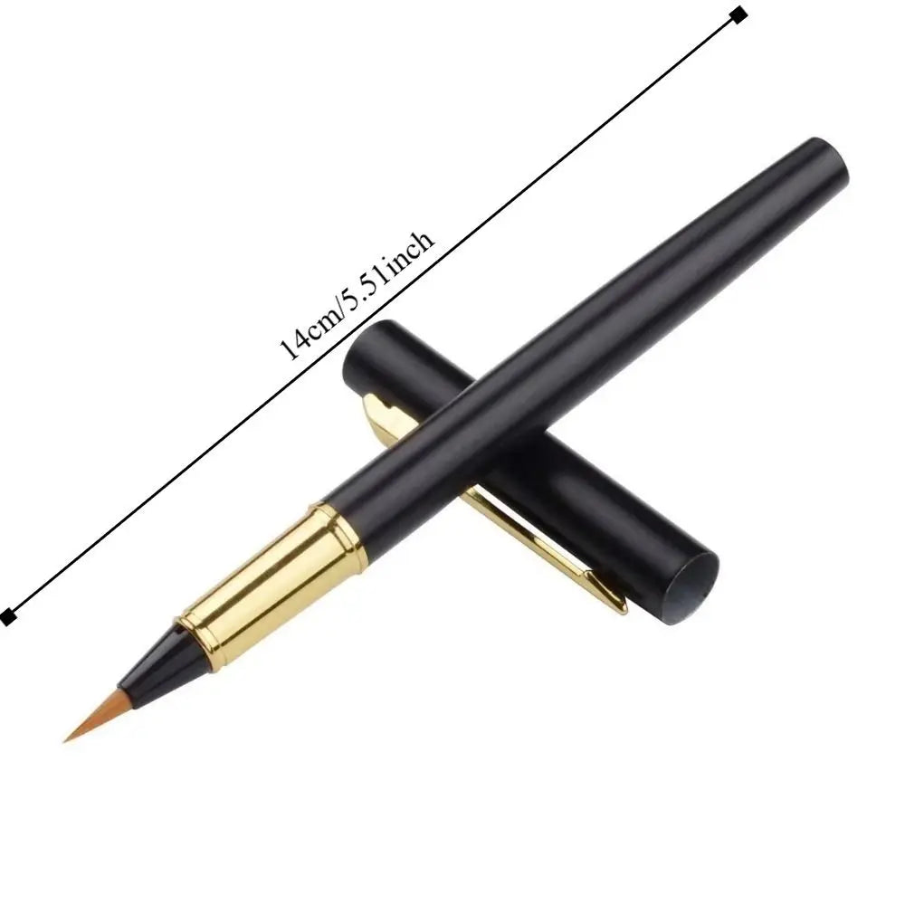 3 PCS Durable Fountain Pen Type Calligraphy Brushes Soft Hair Business Calligraphy Pen Writing Metal Practice Brush School