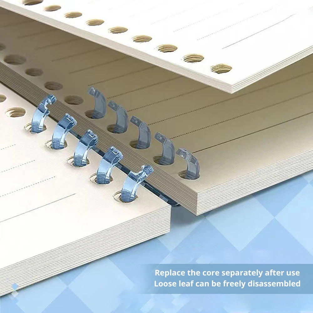 Grid Loose Leaf Notebook Detachable Notepad Office Supplies Learning Stationery