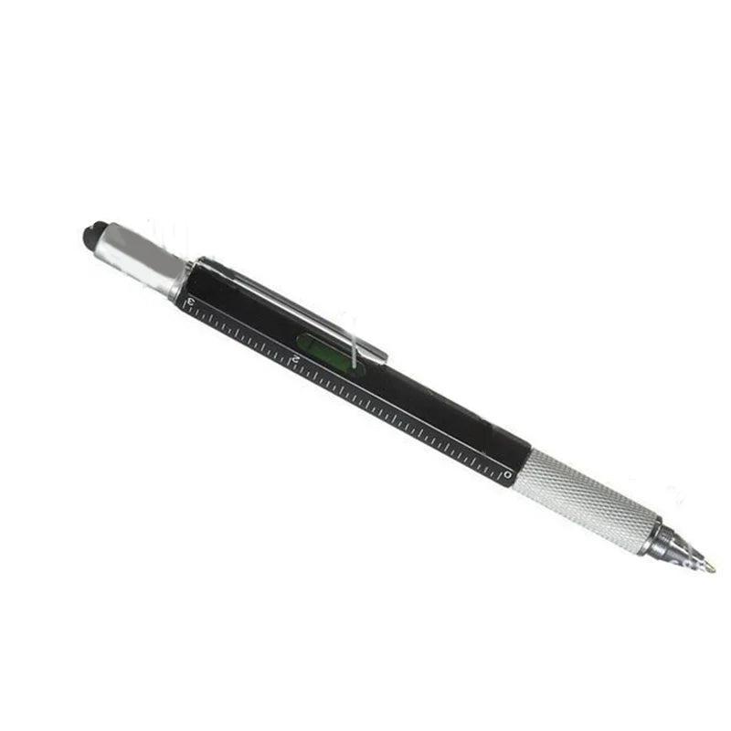 7 In1 Multifunction Ballpoint Pen with Modern Handheld Tool Measure Technical Ruler Screen Stylus Screwdriver Touch Spirit Level