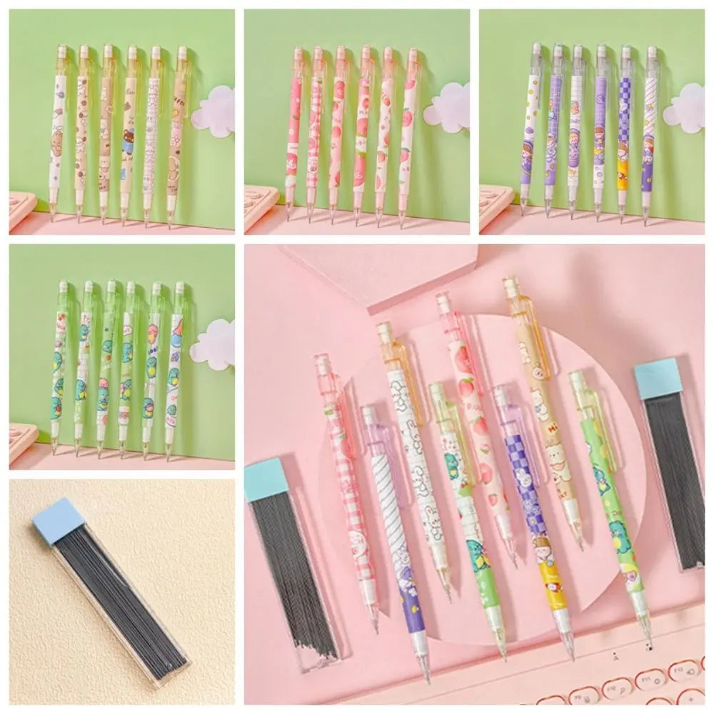 Writing Tool 0.5mm Mechanical Pencil Animals Peach Automatic Pencils Cartoon Astronaut Press Pen Stationery