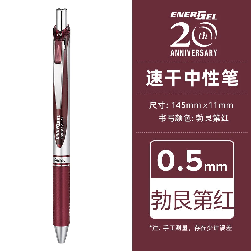 1pc Pentel  BLN75 Gel Pen 20th Anniversary Smooth And Quick-drying Press Water Pen For Students With 0.5mm Japanese Stationery