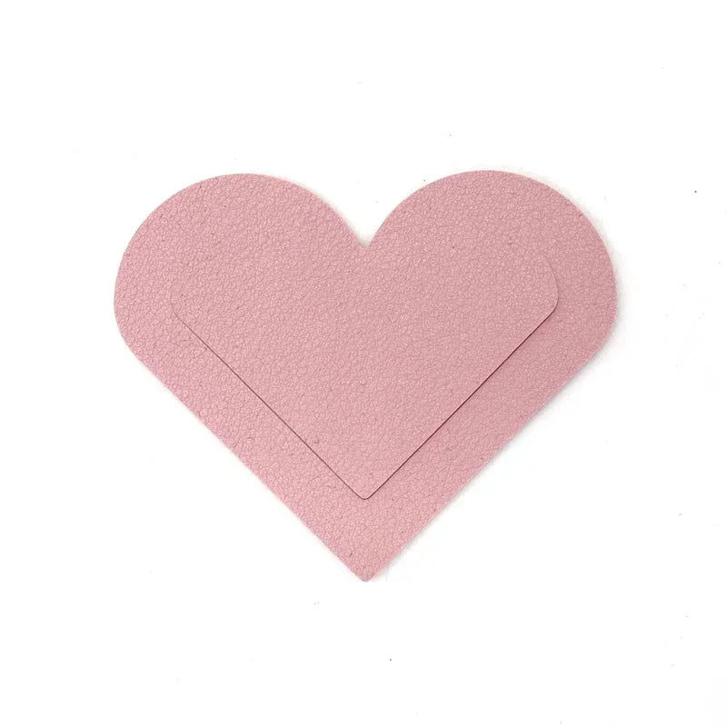 Heart Shaped PU Leather Bookmark Colorful Double Sided Tablet Gift for Book Lovers Readers and Diary Lovers