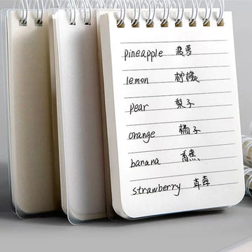 A7 Pocket Notebook Portable Mini Diary Planner Word Books Organizer Small Notepad Coil Booklet School Office Stationery