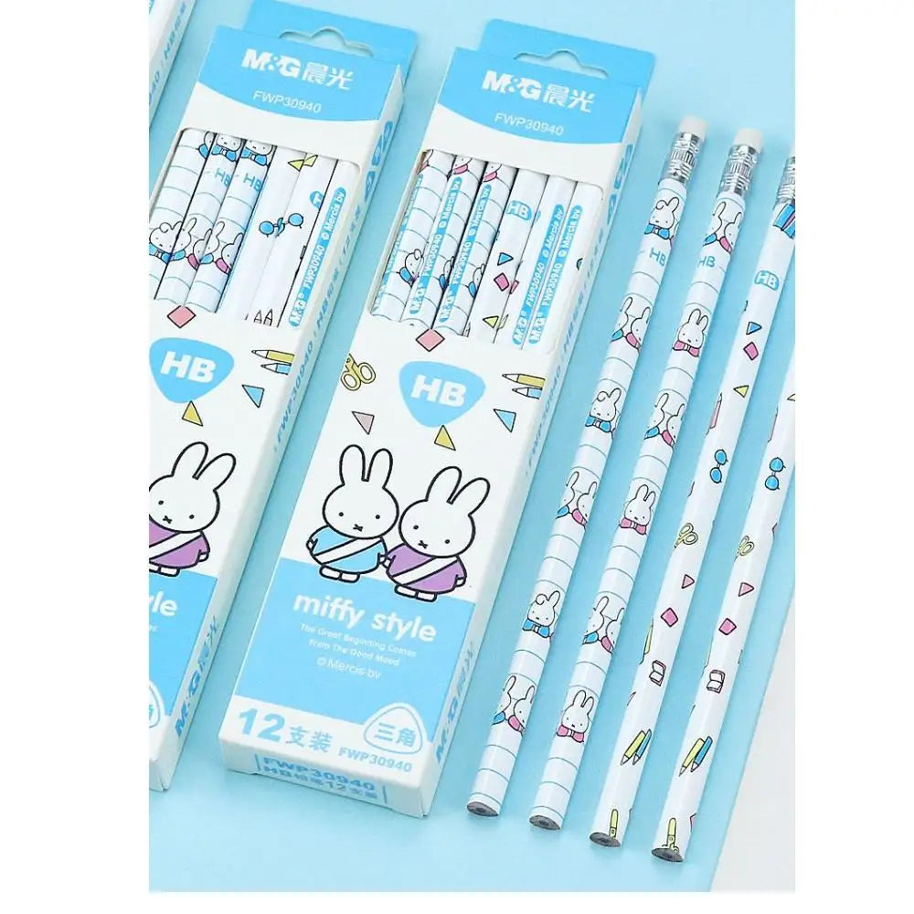 Miffy Rabbit Hb Pencil Anime Cartoon Simple Creative  Kawaii Student Sketching Drawing Daily Writing Pencil Stationery