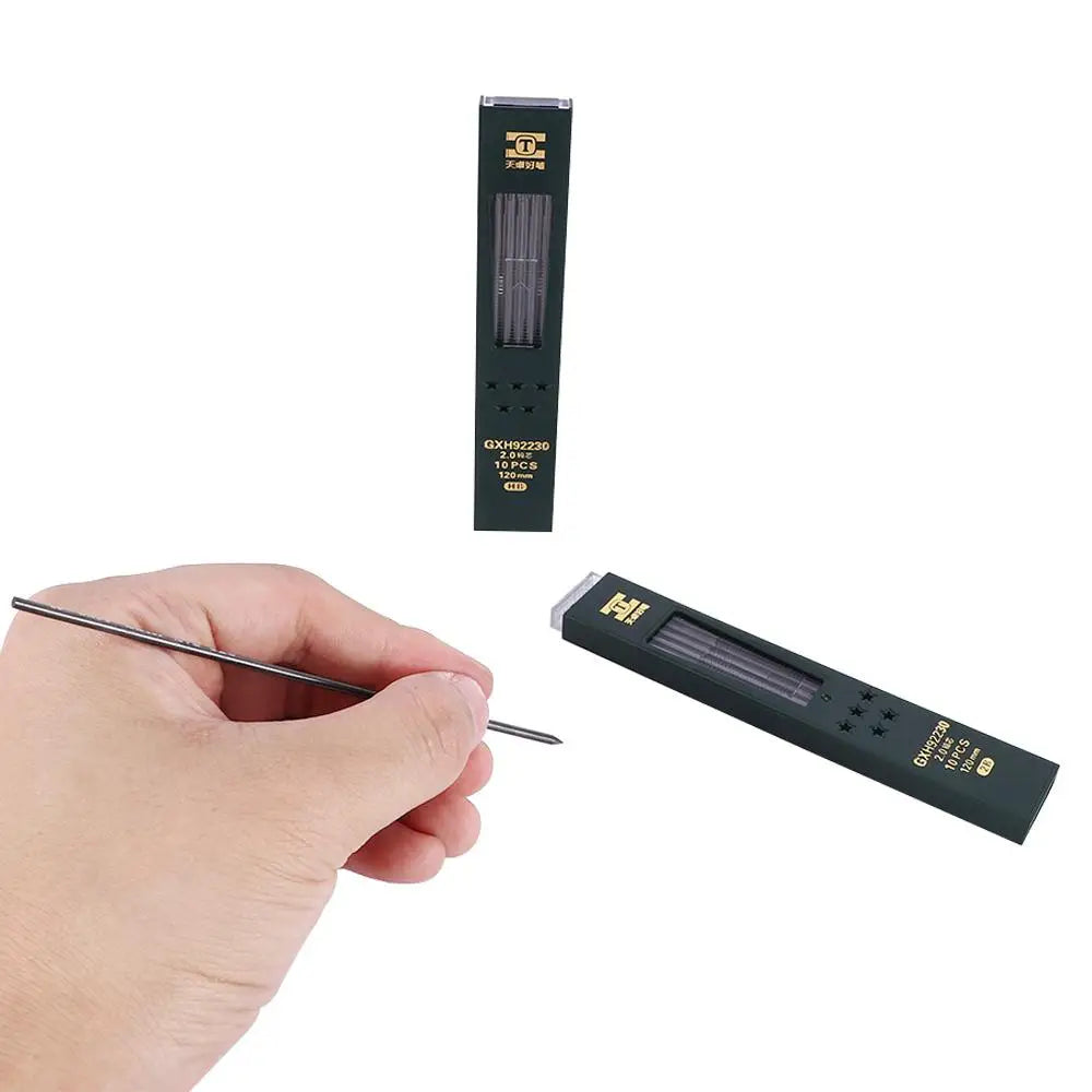 Pen Core 10 Pcs/box Writing Black Pencils Mechanical Pencil Refill Student Stationery HB/2B Lead for School Supplies