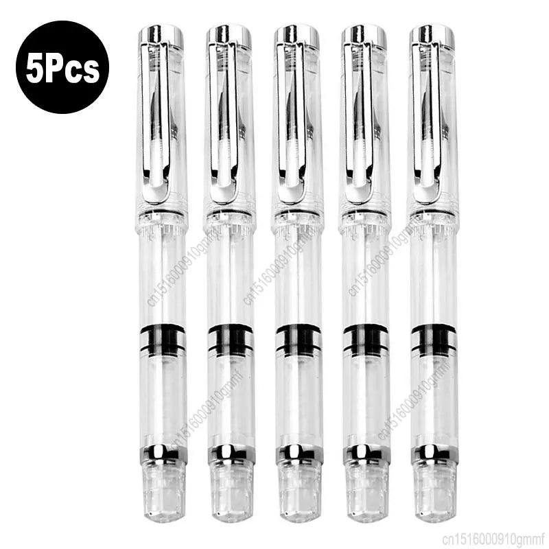 1/10Pcs Set Soft Tip Watercolor Brush Pen Transparent Calligraphy Brush Refillable Ink Fountain Art Drawing Painting Writing Pen