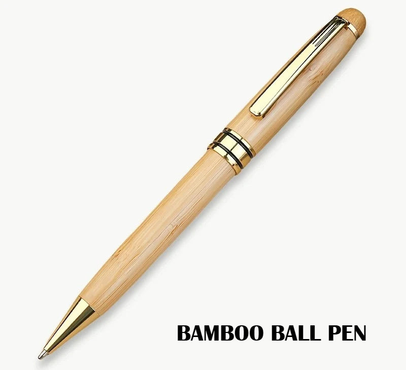 Custom Wood Ballpoint Pen Laser Engrave LOGO Text Personalized Sign Pen for Family Company Friend Gift Box Available