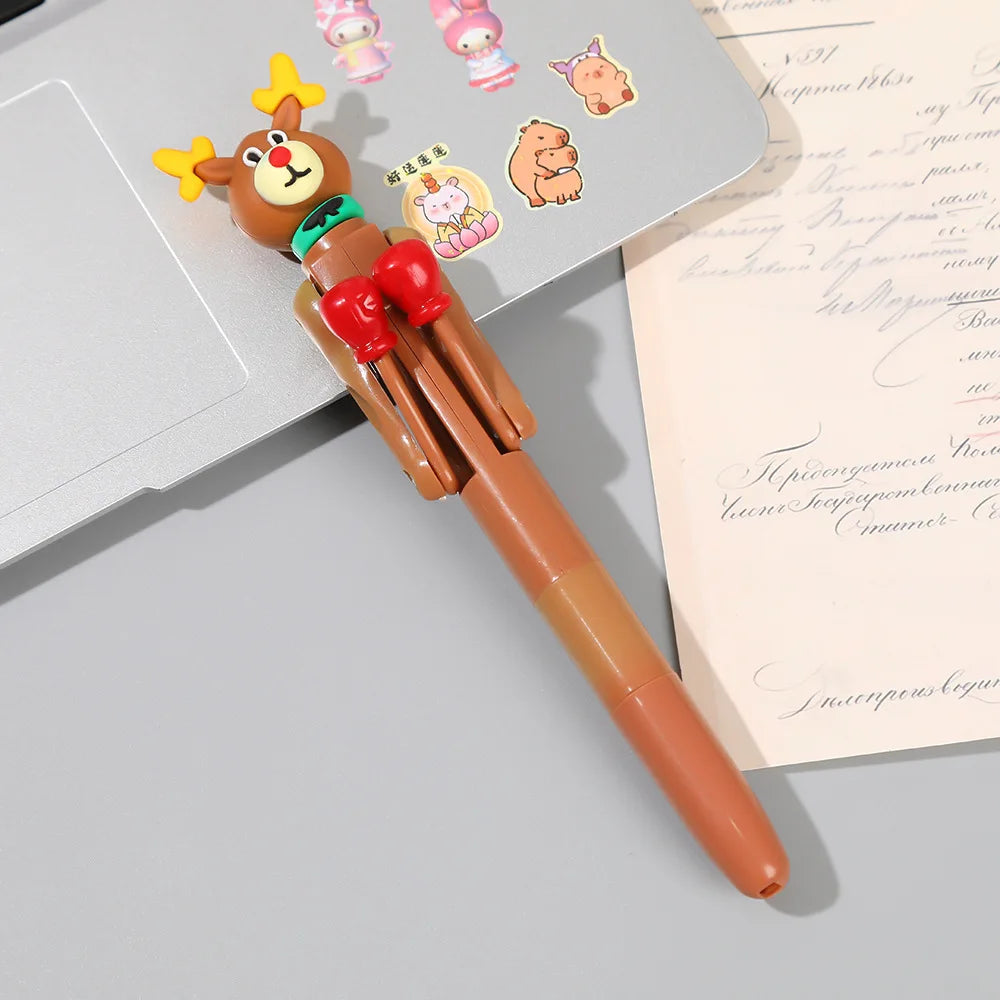 Writing Interactive Boxing Pen 1.0mm Boring Fun Mechanism Fist Pen Signature Press Ballpoint Pen Boxing Fighting Pen Party Game