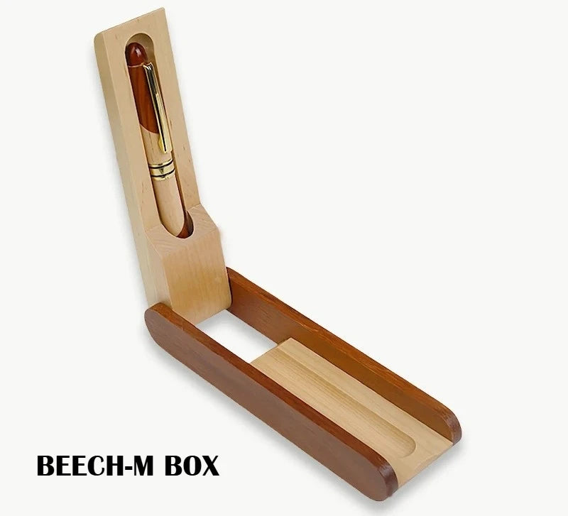 Custom Wood Ballpoint Pen Laser Engrave LOGO Text Personalized Sign Pen for Family Company Friend Gift Box Available