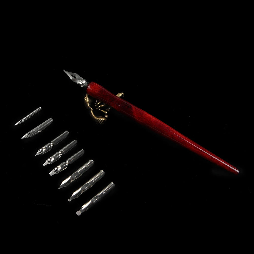 SeamiArt 9pcs. Pen Nib + 1pcs. Penholder Dip Pen Set For Cartoon Animation Lettering Art Drawing Multifunction Pen Other