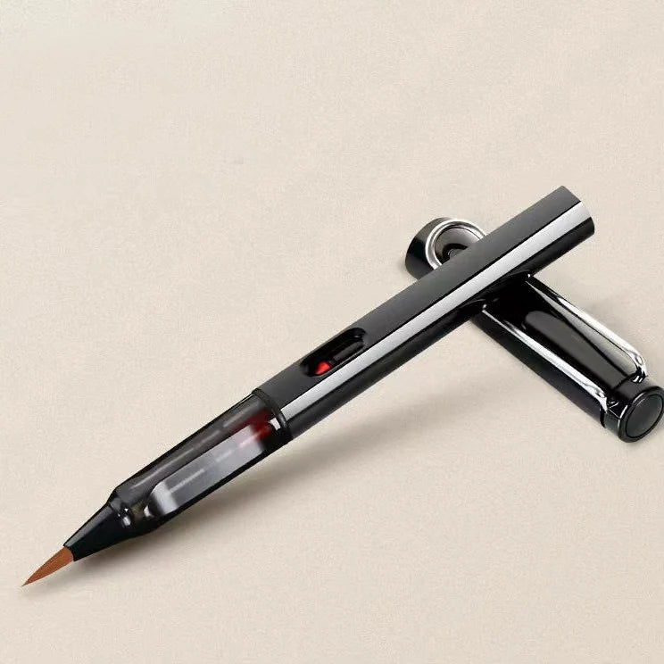 Pen Type Calligraphy Brushes Beginner's Writing Brush Soft Weasel Hair Small Regular Script Brush for Student Painting Writing