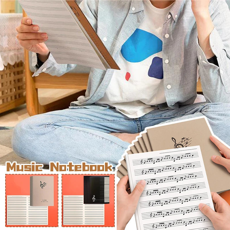 18 Sheets Music Practice Notebook Piano Violin Book Piano Universal Five-Line Musical Notation Book Music Pactice Tool Notebook