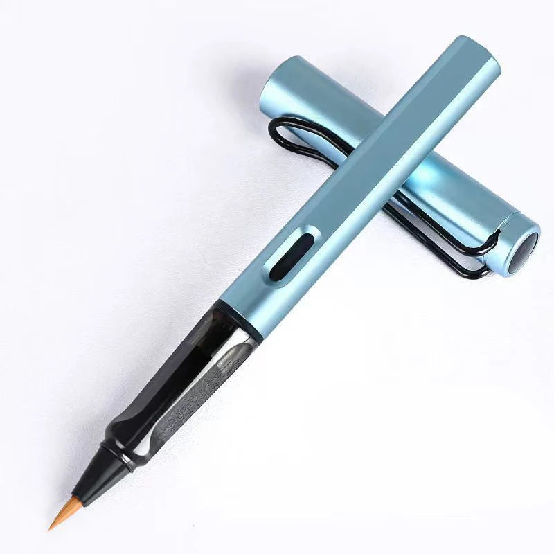 Pen Type Calligraphy Brushes Beginner's Writing Brush Soft Weasel Hair Small Regular Script Brush for Student Painting Writing