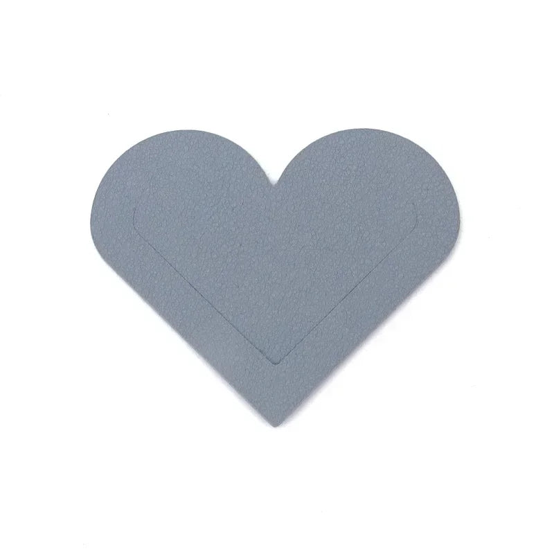 Heart Shaped PU Leather Bookmark Colorful Double Sided Tablet Gift for Book Lovers Readers and Diary Lovers