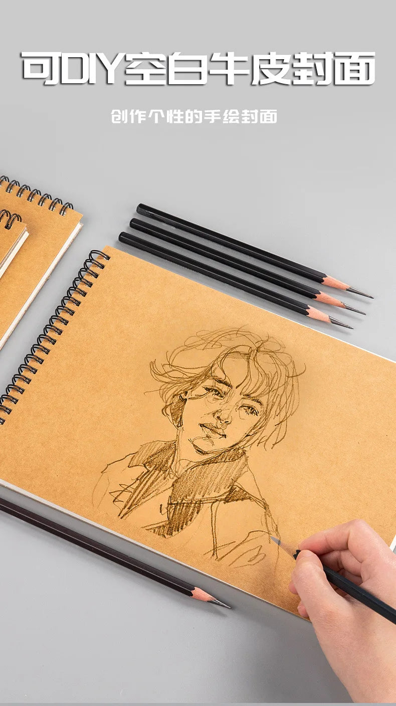 160g Professional Thick Sketchbook Sketch Drawing Paper 30 Sheets A5 A4 16K 8K Drawing Notebook Graffiti Book School Art Supplie