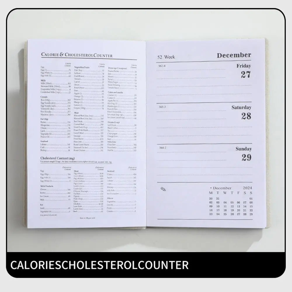 English A7 Mini Pocket Notebook To Do List Taking Notes Efficiency Plan Notebook 12 Months Diary Notepad 365 Days Notepad