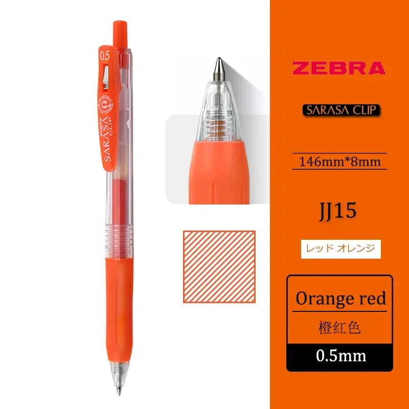 1pcs Japan ZEBRA SARASA Gel Pen JJ15 0.5mm Color Large Capacity Quick Drying for Writing Kawaii School Stationery Art Supplies