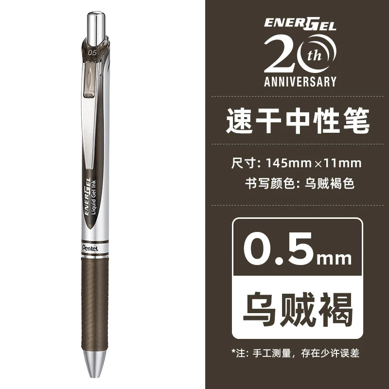 1pc Pentel  BLN75 Gel Pen 20th Anniversary Smooth And Quick-drying Press Water Pen For Students With 0.5mm Japanese Stationery