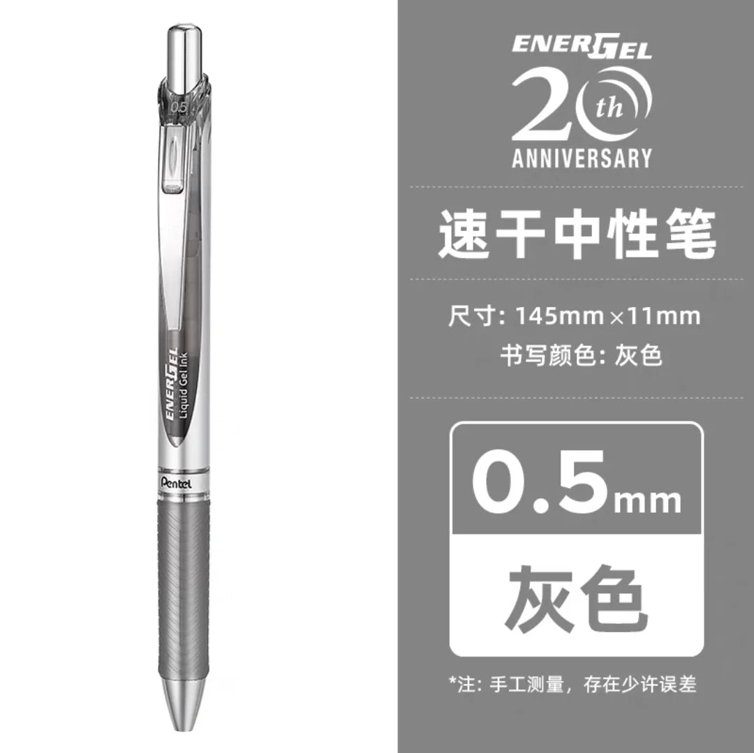1pc Pentel  BLN75 Gel Pen 20th Anniversary Smooth And Quick-drying Press Water Pen For Students With 0.5mm Japanese Stationery