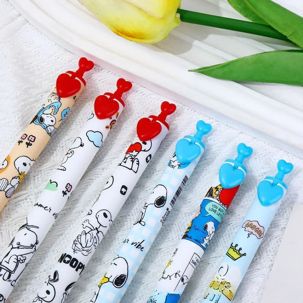 Snoopy cartoon press pen kawaii black neutral pen student cute stationery school supplies wholesale anime peripheral gift