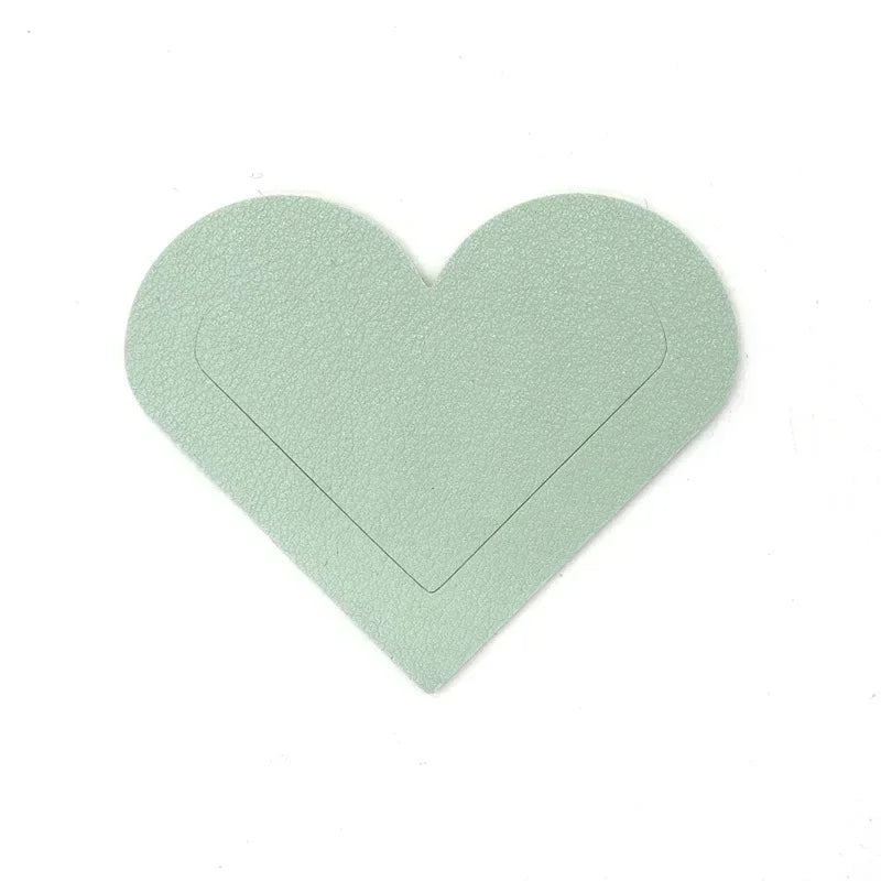 Heart Shaped PU Leather Bookmark Colorful Double Sided Tablet Gift for Book Lovers Readers and Diary Lovers